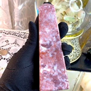 Beautiful Strawberry Calcite Obelisk